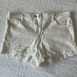 White denim shorts